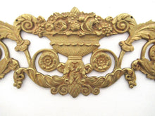 Antique Pediment, embellishment, ornament, Empire, Width 12 INCH, flower arrangement .