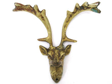 Antique Brass Deer, ornament, embellishment, pediment, Decoration mount.