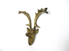 Antique Brass Deer, ornament, embellishment, pediment, Decoration mount.