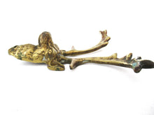Antique Brass Deer, ornament, embellishment, pediment, Decoration mount.