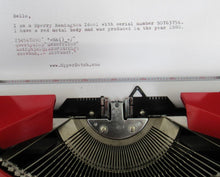 Sperry Remington Idool Typewriter, QWERTY keyboard. Working red typewriter. Retro office decor, desk decor.