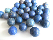 Set of 30 Antique Clay Blue Marbles.
