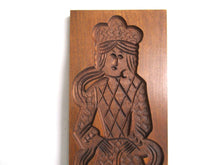UpperDutch:,17" Female shaped cookie mold, Dutch Folk Art. Antique Bakery decoration. Wood carved girl from Holland. Spiced cookie wall decor