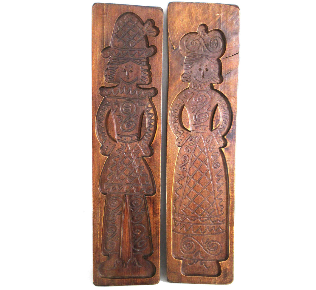 UpperDutch:,Wooden Cookie Mold - Set of 2 XXL '23 Inch!' Antique wooden Dutch Folk Art Cookie Mold. Springerle, Antique Bakery, wall decor
