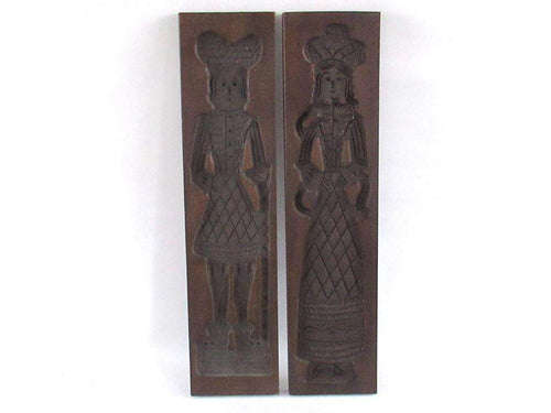 UpperDutch:Cookie Mold,Wooden Cookie Mold - Set of 2 XXL '23 Inch!' Antique wooden Dutch Folk Art Cookie Mold. Springerle, Bakery decor