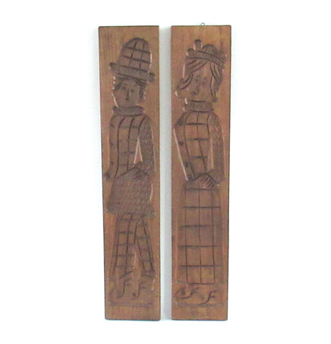 UpperDutch:Cookie Mold,Wooden Cookie Mold - Set of 2 XXL '29 Inch!' Antique wooden Dutch Folk Art Cookie Mold. Springerle, Bakery decor.