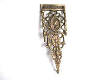 UpperDutch:,1 (ONE) Brass Antique Cabinet Ornament Furniture Applique. Decoration mount, Authentic hardware, restoration supplies