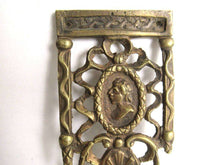 UpperDutch:,1 (ONE) Brass Antique Cabinet Ornament Furniture Applique. Decoration mount, Authentic hardware, restoration supplies