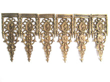 UpperDutch:,1 (ONE) Brass Antique Cabinet Ornament Furniture Applique. Decoration mount, Authentic hardware, restoration supplies