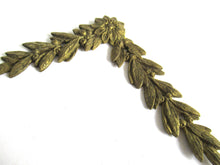 UpperDutch:,1 (ONE) Brass Furniture Hardware. Empire embellishment. Authentic 1800's applique, Laurel or Olive motif. Corner piece.