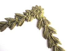 UpperDutch:,1 (ONE) Brass Furniture Hardware. Empire embellishment. Authentic 1800's applique, Laurel or Olive motif. Corner piece.