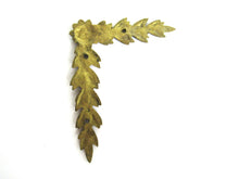 UpperDutch:,1 (ONE) Brass Furniture Hardware. Empire embellishment. Authentic 1800's applique, Laurel or Olive motif. Corner piece.