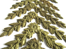 UpperDutch:,1 (ONE) Brass Furniture Hardware. Empire embellishment. Authentic 1800's applique, Laurel or Olive motif. Corner piece.