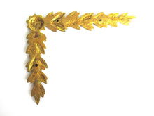 UpperDutch:,1 (ONE) Corner piece Empire embellishment. Brass Furniture Hardware. Authentic 1800's applique, Laurel or Olive motif.