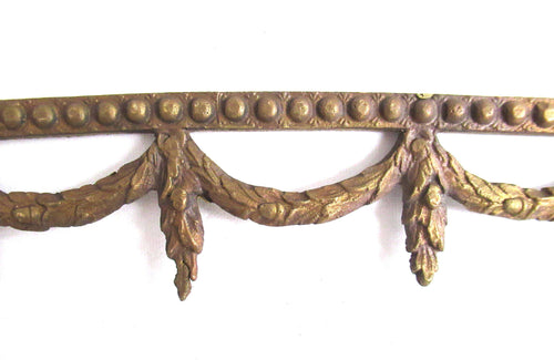 UpperDutch:,1 (ONE) piece Victorian furniture trim. Slightly curved solid brass furniture Applique. Authentic hardware, restoration supply.