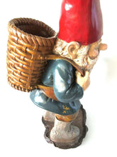 UpperDutch:Gnome,Garden gnome 33 INCH Foraging Gnome with Basket. Rien Poortvliet, David the Gnome, Klaus Wickl Childrens decor, el Gnomo. Gift