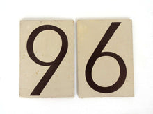 UpperDutch:Numbers,ONE Antique Six or Nine, wooden Number 6 or 9, Authentic Hand painted Number. Room number / Table number, brown old number.