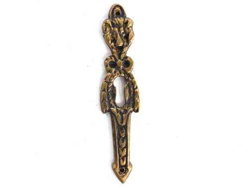 UpperDutch:Hooks and Hardware,1 (ONE) Brass Keyhole escutcheon, keyhole cover, plate, cover. Keyhole door cover, Victorian style restoration hardware.