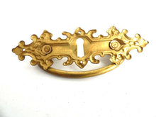 UpperDutch:Hooks and Hardware,1 (ONE) Authentic Brass Antique Keyhole cover, Drawer Handle, Old Keyhole Plate, Escutcheon, Drop pull.