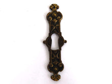 UpperDutch:Hooks and Hardware,Antique Solid Brass Keyhole plate, cover, escutcheon, Antique key hole frame.