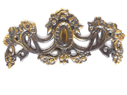 UpperDutch:Hooks and Hardware,1 (ONE) Floral ornament, Lion head,  furniture decoration, antique hardware, flower escutcheon, restoration hardware, applique.