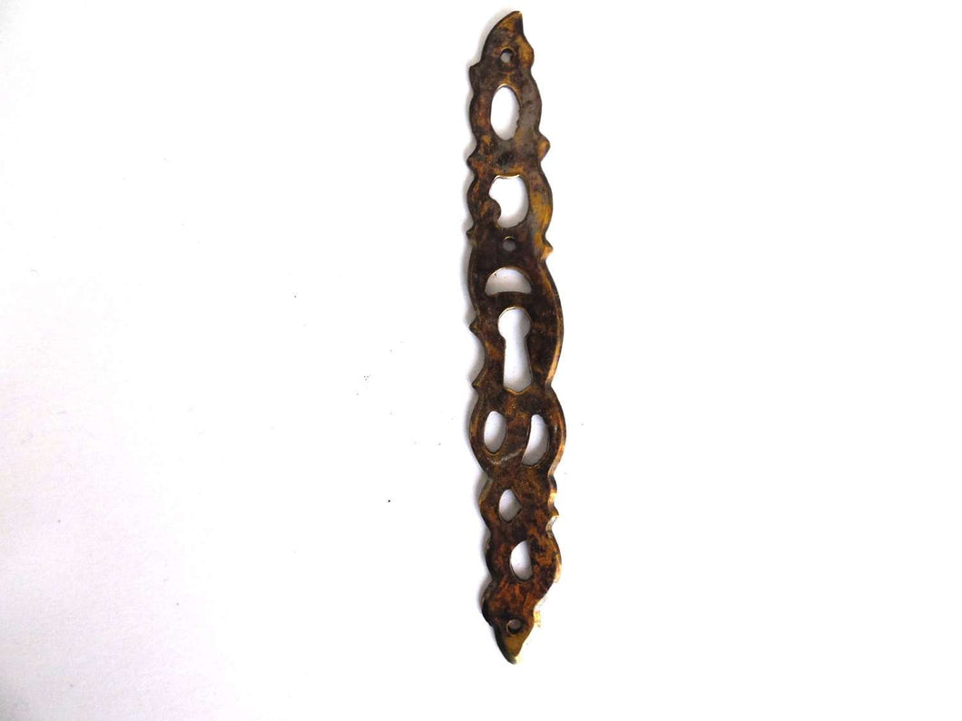 UpperDutch:Hooks and Hardware,Vintage brass Keyhole cover, escutcheon, keyhole frame, Keyhole Cover.