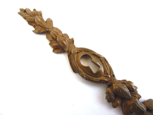 UpperDutch:Hooks and Hardware,Antique Keyhole Cover, Antique Ornate Keyhole Cover with ormolu finish, Escutcheon, Brass Keyhole frame, Furniture Applique.
