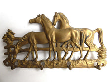 UpperDutch:Home and Decor,Stunning Equestrian Key Rack, Horses, Antique Brass key rack with Horses. Wall rack, Key Holder.