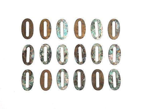 UpperDutch:Numbers,ONE Antique Zero, Number Null, Authentic Shabby Brass Number 0. Room number / Table number