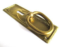 UpperDutch:Hooks and Hardware,1 (ONE) Drop pull, restoration Hardware. New Old Stock Brass Keyhole cover, Cabinet Handle, Old Keyhole Plate, Escutcheon pull.