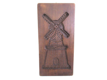 UpperDutch:,Dutch Windmill wooden cookie mold. Hand carved antique wooden mold made in Holland. The Netherlands, springerle, spiced cookies.