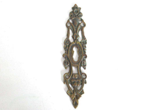 UpperDutch:,Lion head keyhole cover, escutcheon, key hole frame, Antique solid brass Keyhole cover, victorian, empire style.