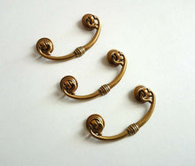 UpperDutch:Hooks and Hardware,ONE Brass Vintage Drawer Pull / Hanging Drawer Drop Handle
