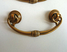 UpperDutch:Hooks and Hardware,ONE Brass Vintage Drawer Pull / Hanging Drawer Drop Handle