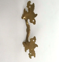 UpperDutch:Hooks and Hardware,1 Floral Handle / Ornate brass Drawer Pull / Leaves / Leafs