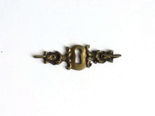 UpperDutch:Hooks and Hardware,Antique Solid Brass Keyhole cover, escutcheon, vintage key hole frame.