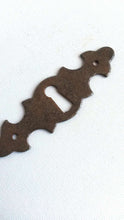 UpperDutch:Hooks and Hardware,One Keyhole cover, shabby, rusty keyhole frame, Antique metal Escutcheon.