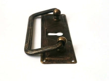 UpperDutch:Hooks and Hardware,Authentic Brass Antique Keyhole cover / Drawer Handle / Old Key Hole Plate / Escutcheon / Drop pull