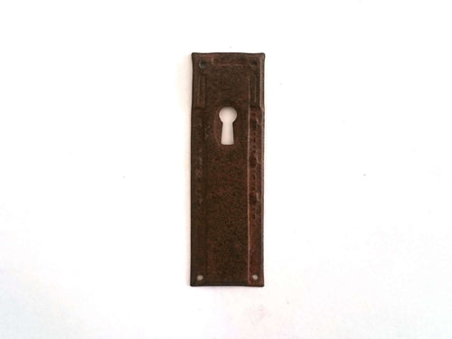 UpperDutch:Hooks and Hardware,Rusty antique keyhole cover, stamped escutcheon with an authentic rustic patina, with loads of character for your furniture.