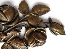 UpperDutch:Hooks and Hardware,Antique bronze flower ornament, rose furniture decoration.Antique floral hardware,bronze flower escutcheon,restoration hardware.