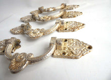 UpperDutch:Hooks and Hardware,ONE  Vintage Large Drawer Handle / Shabby Drawer Handle / Chipped Drawer Handle / Silver Colored Handle / Huge Drawer Handle