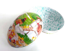 UpperDutch:Home and Decor,Easter Egg - German Easter Paper Mache Egg - Vintage Candy Container