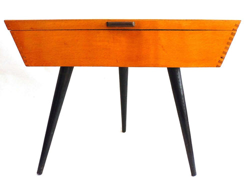UpperDutch:Furniture,Retro Sewing Table, Wooden Sewing Chest. Storage table for sewing supplies or jewelry. Sewing - Craft storage
