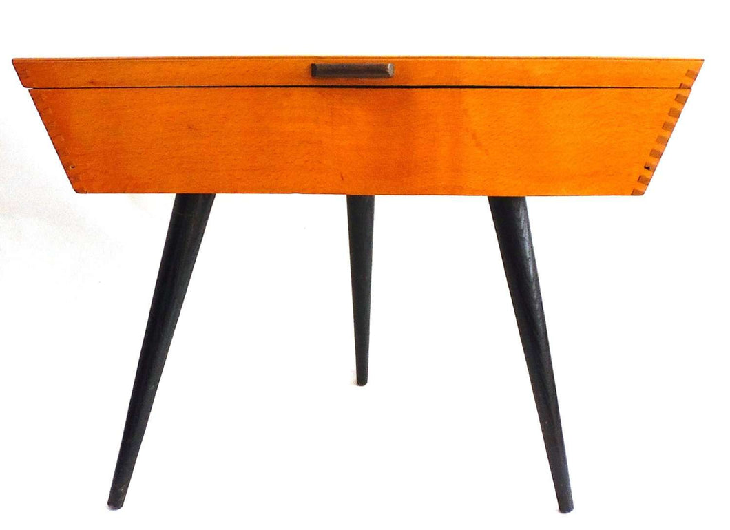 UpperDutch:Furniture,Retro Sewing Table, Wooden Sewing Chest. Storage table for sewing supplies or jewelry. Sewing - Craft storage