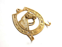 UpperDutch:Hooks and Hardware,Horse Shoe Key Holder, Solid Brass Coat Rack, Key Rack, Brass Key Rack With a Horse, Horse, Equestrian Coat rack. Key Holder.