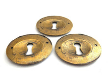 UpperDutch:Hooks and Hardware,1 Vintage Solid Brass Keyhole cover, escutcheon, keyhole frame.