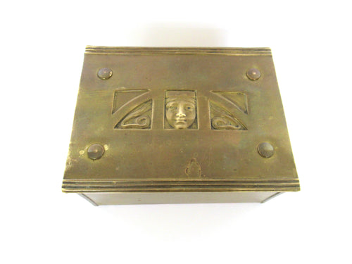 Carl Deffner von Esslingen antique brass cigar box