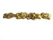 Antique brass embellishment with roses - brass decoration furniture mount.