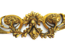 Antique brass furniture pediment - embellishment - furniture hardware.