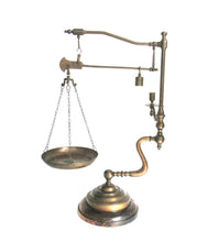 Antique brass Chapman balance scale - Antique kitchen decor.